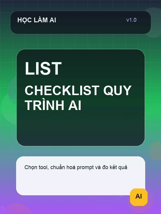 Checklist tối ưu quy trình AI