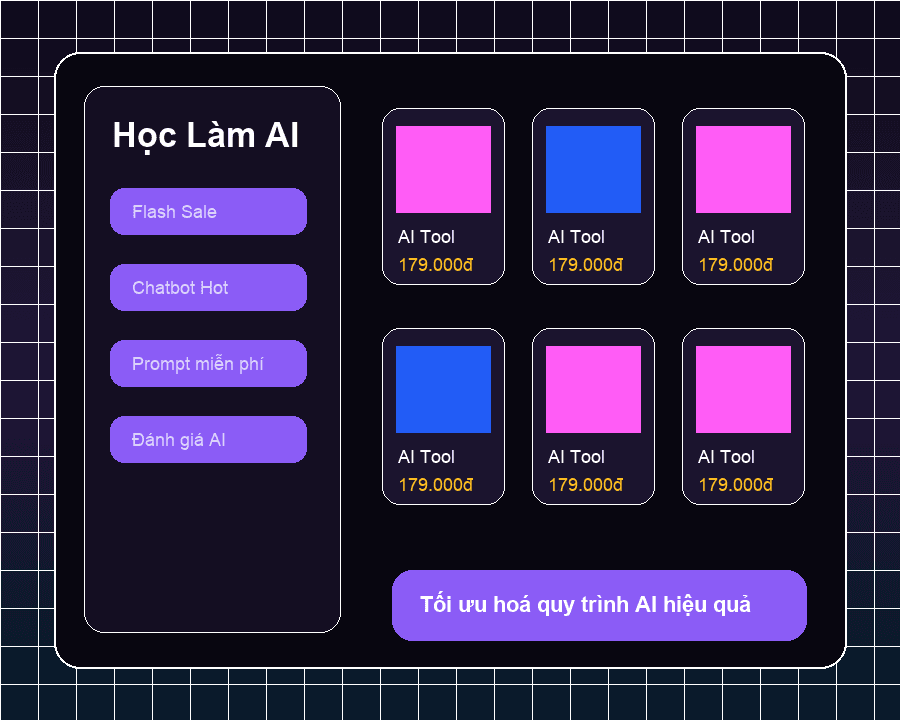 Dashboard preview Học Làm AI